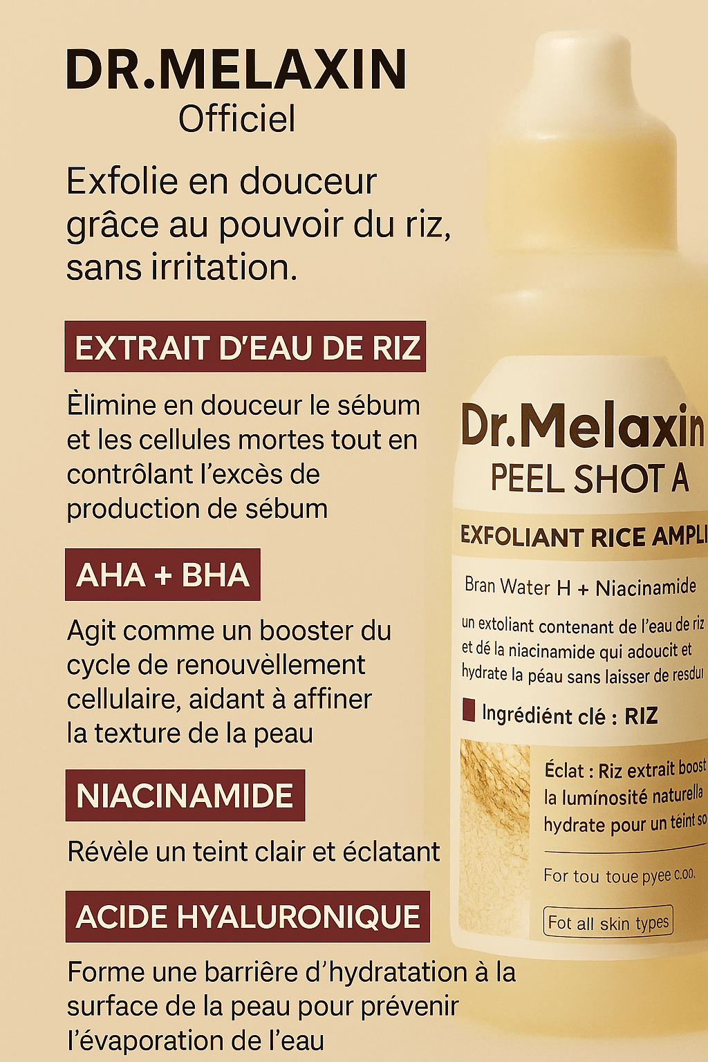 Sérum Melaxin Peel Shot (Noir + Blanc)